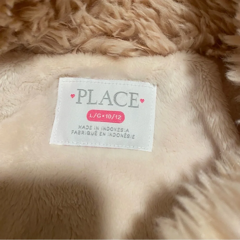 The Children's Place Cream Faux Fur Coat - Plush Lining